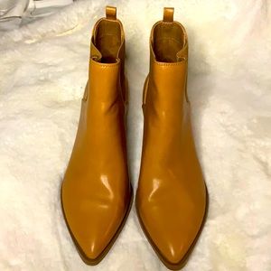 Practically brand new camel colored booties